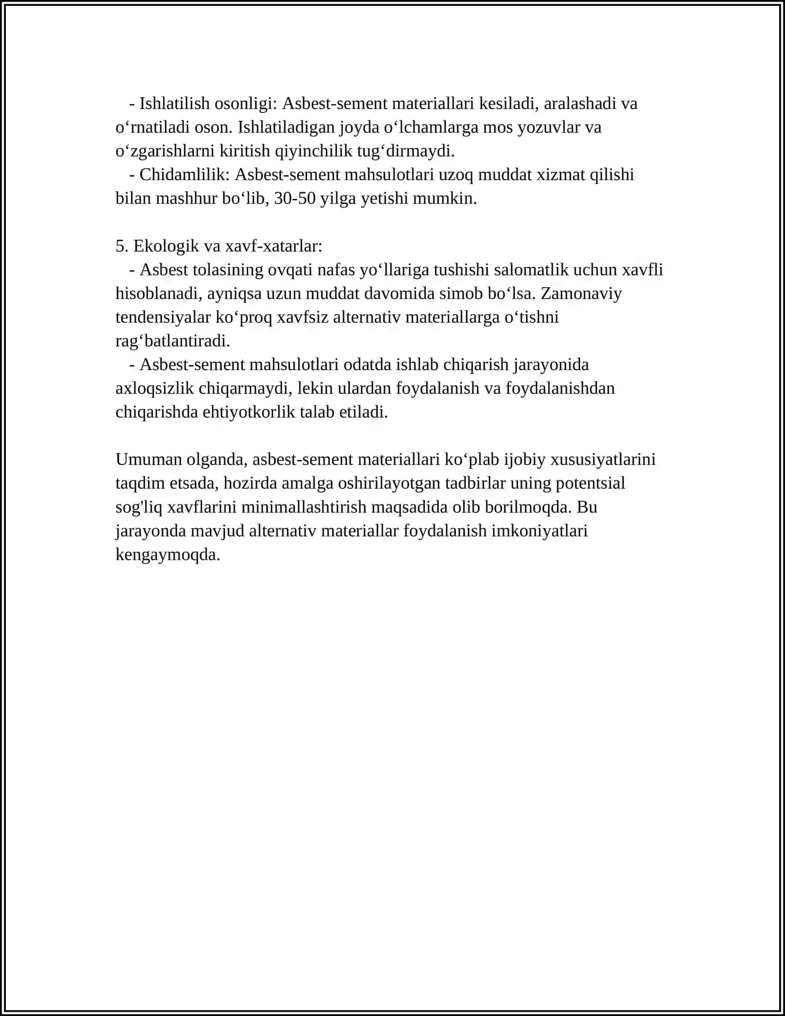ASBEST-SEMENT ISSIQLIK IZOLYATSIYA MAHSULOTLARI 4