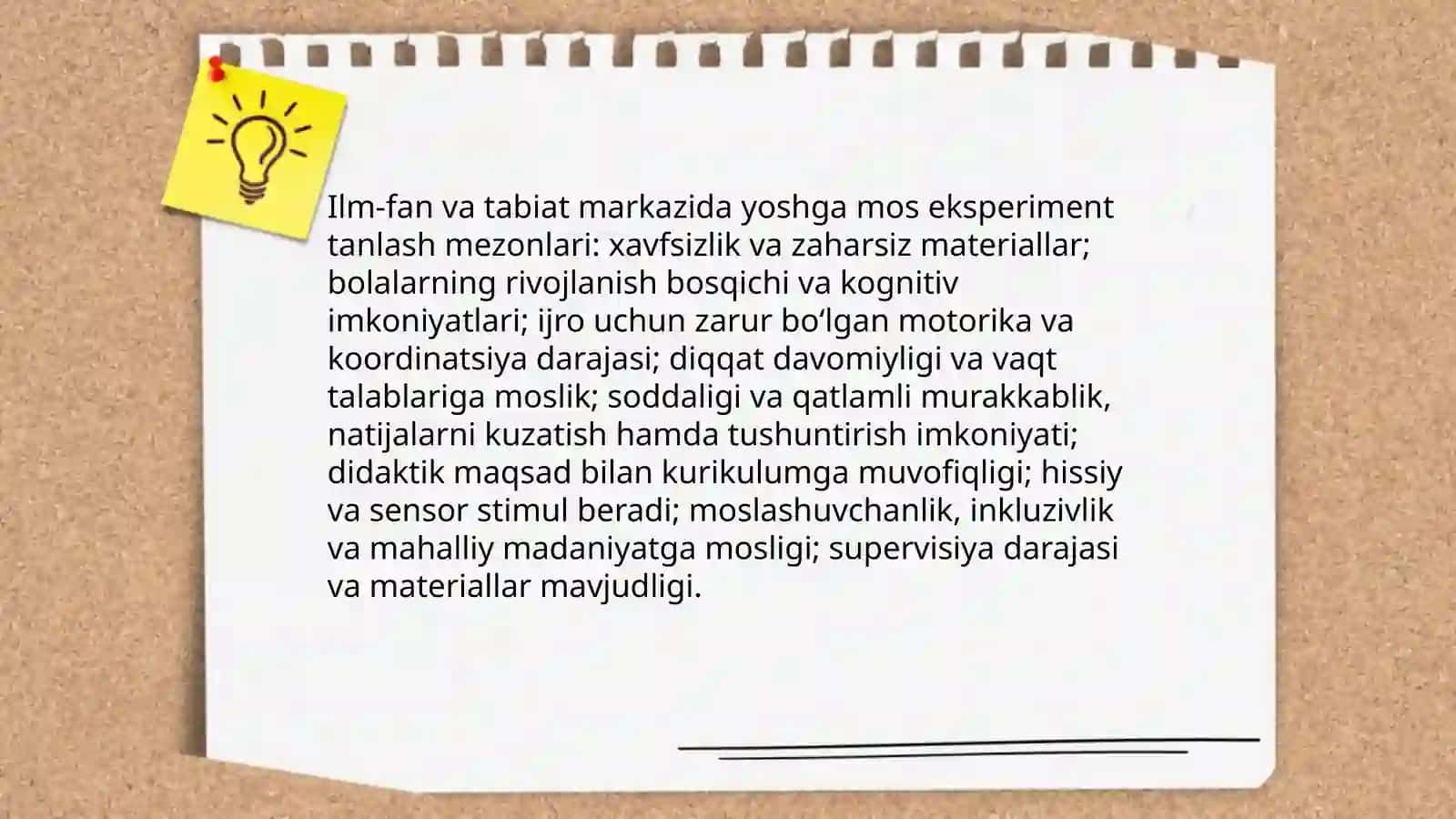 Maktabgacha yoshdagi bolalar bilan ilm-fan va tabiat markazida boshlang‘ich tajribalarni tashkil etish texnologiyasi 4