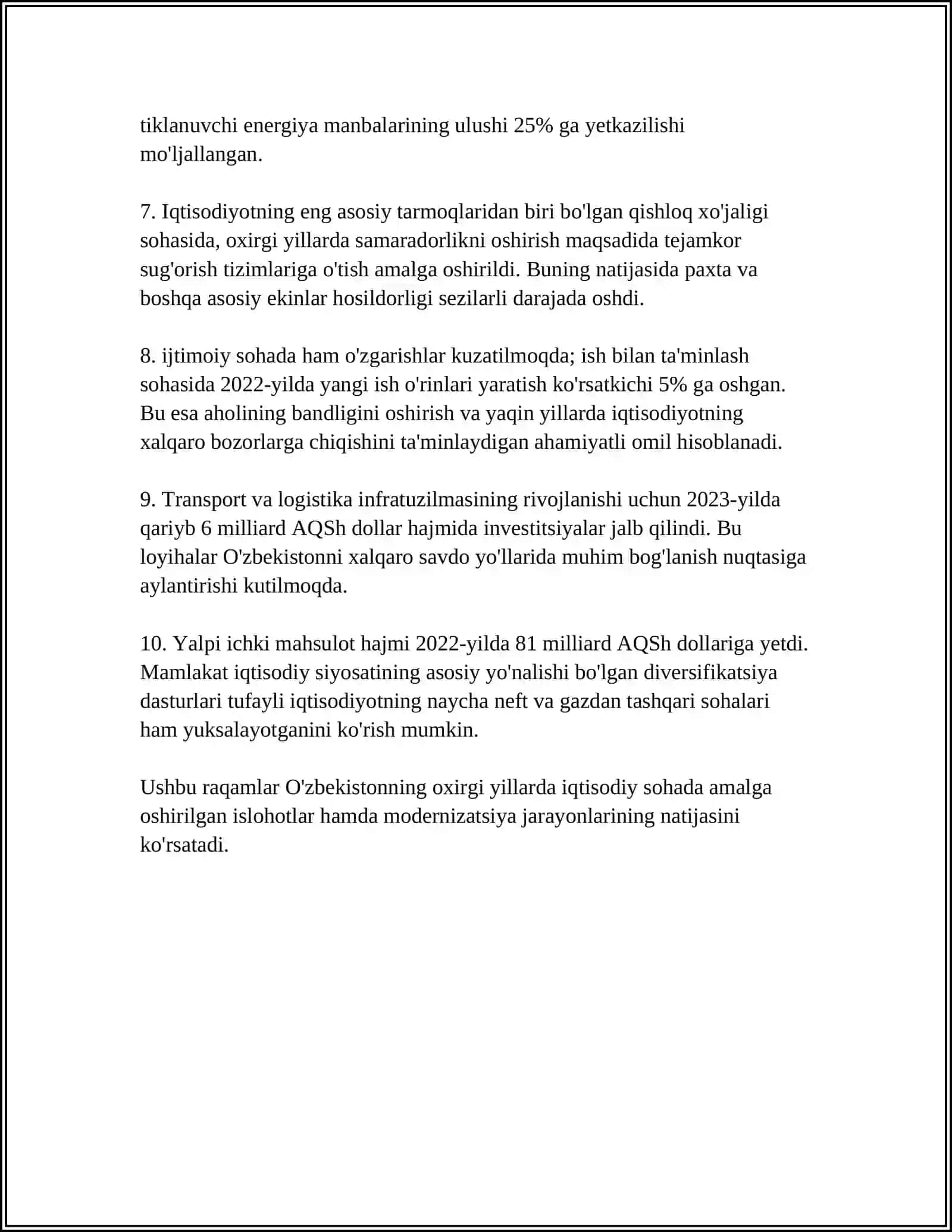 O'zbekiston Respublikasidagi Ijtimoiy O'zgarishlar 4