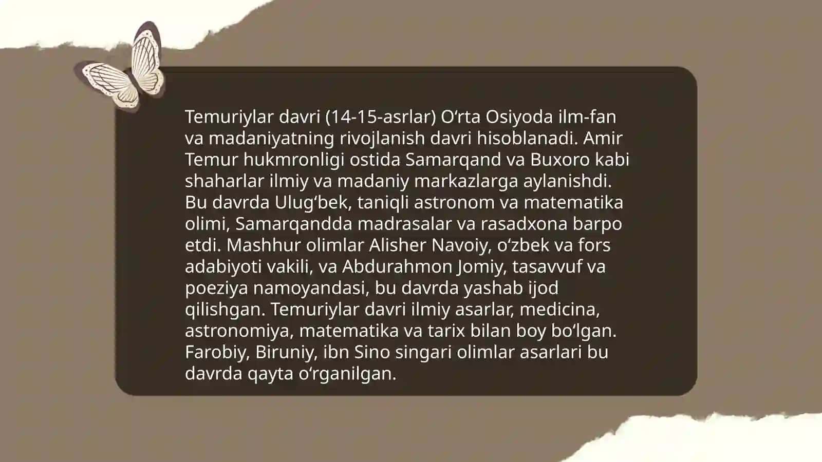 Temuriylar davrida ma'naviy maʼrifiy yuksalish 4
