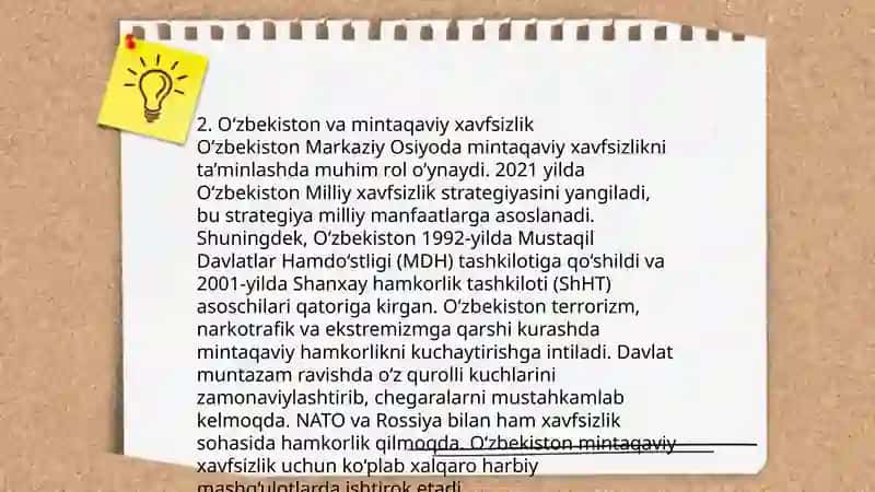 O’zbekistonning jаhondа hаvfsizlik vа terrorizmgа qаrshi kurаsh bo’yichа tаshаbbuslаri 4