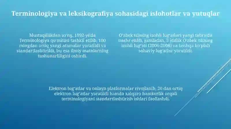 Mustaqillik davri o‘zbek terminologiyasi va leksikografiyasi 4