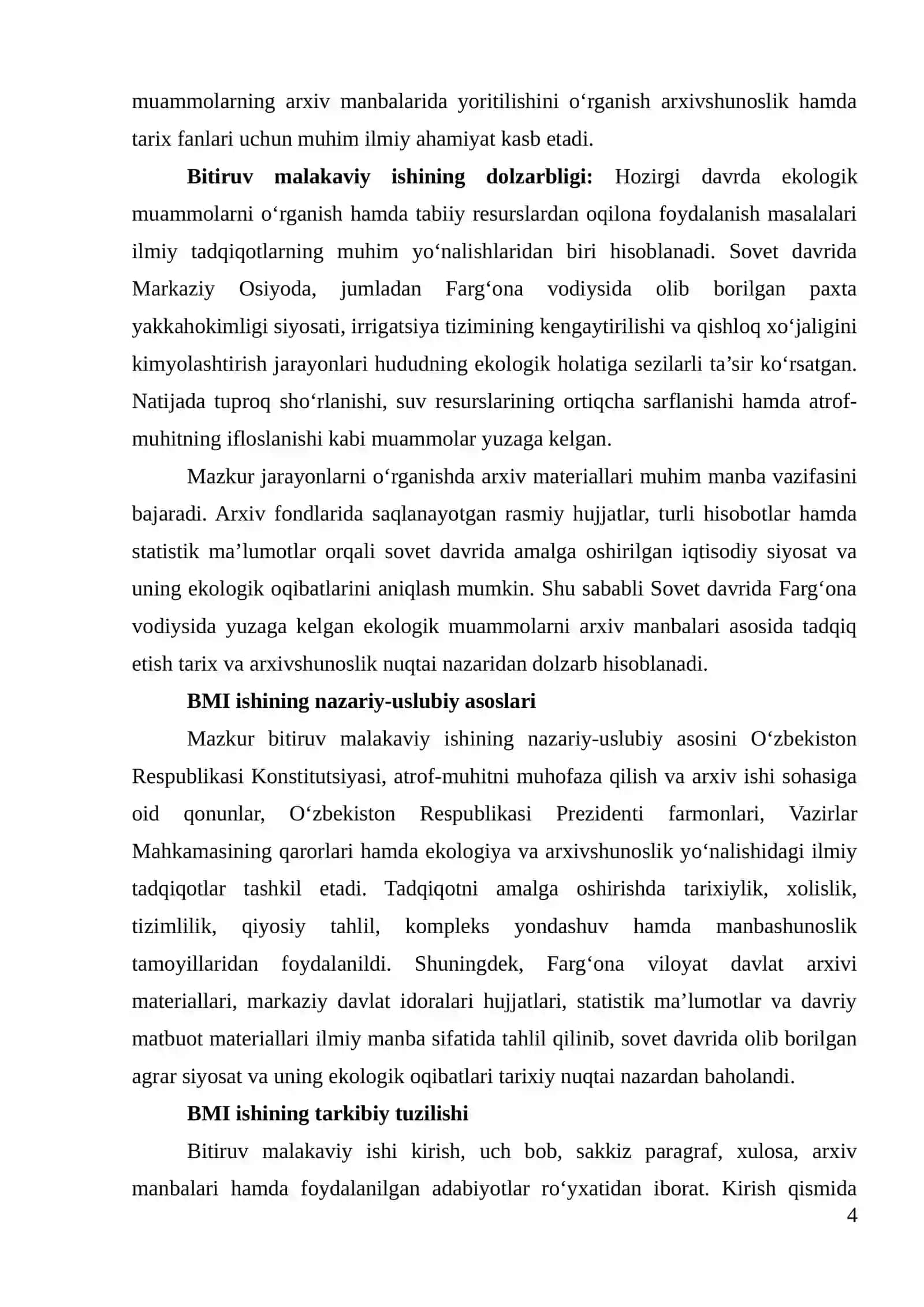 Sovet davrida Fargʻona vodiysida ekologik muammolar va ularning arxiv manbalarida yoritilishi 4