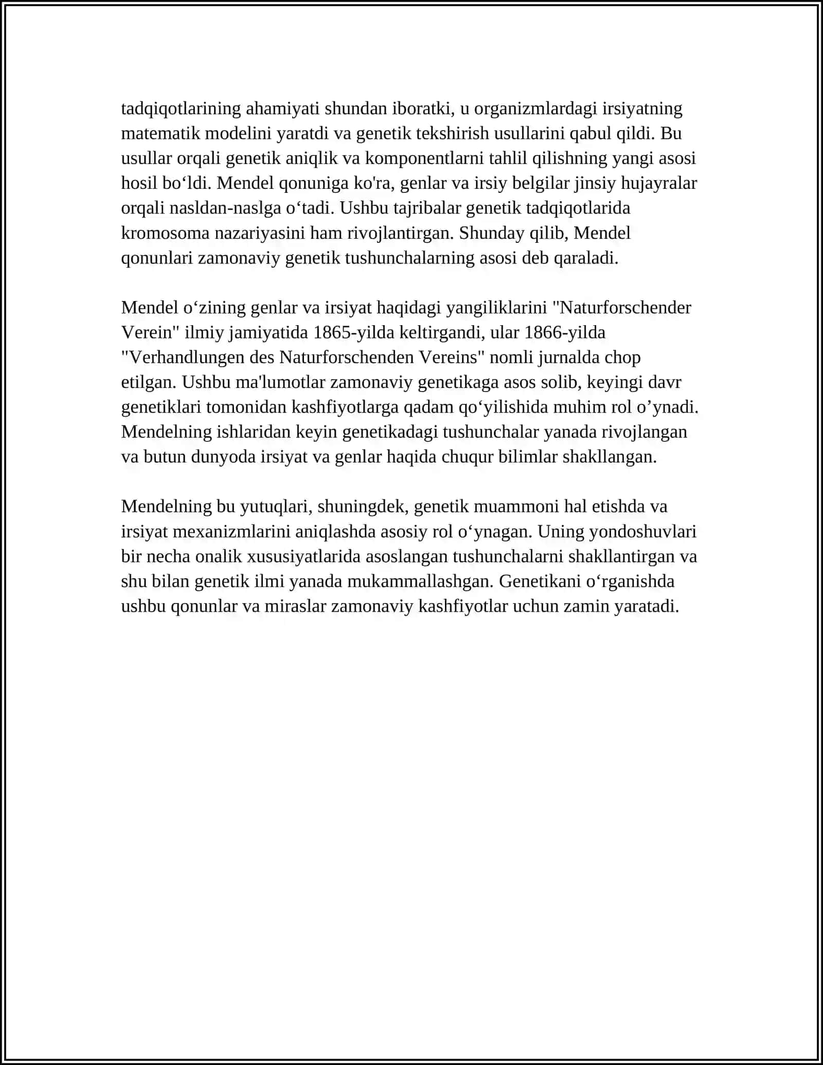 UMUMIY GENETIKA ASOSLARI.GENETIKA FANI TEKSHIRISH USULLARI 4
