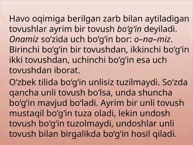 Grammatik hodisalar orqali ochiq va yopiq bo`g`inlarni tasavvur qilish usullari 4