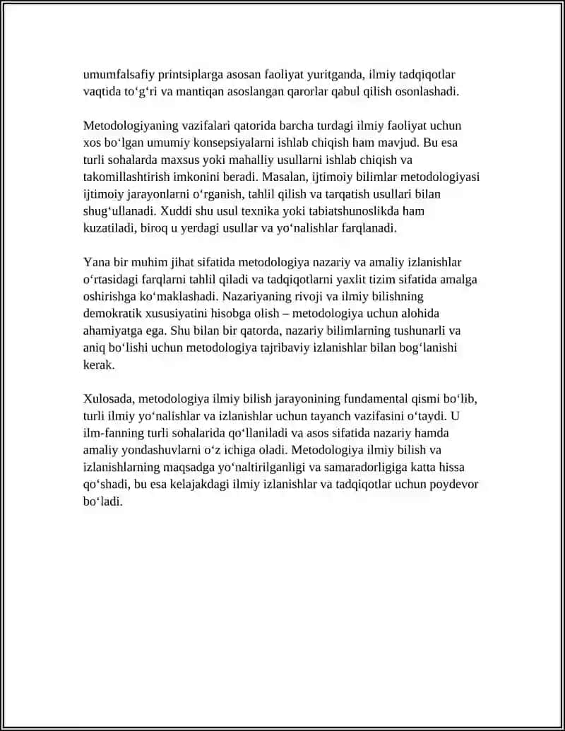 METODOLOGIYA – ILMIY BILISHNING TARKIBIY QISMI 4