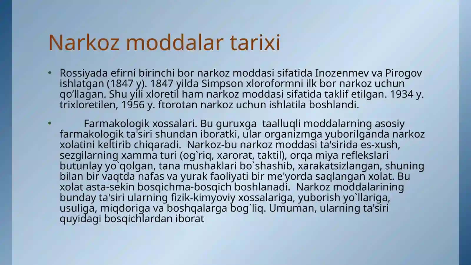 Narkoz vositalari va ularning turlari 4