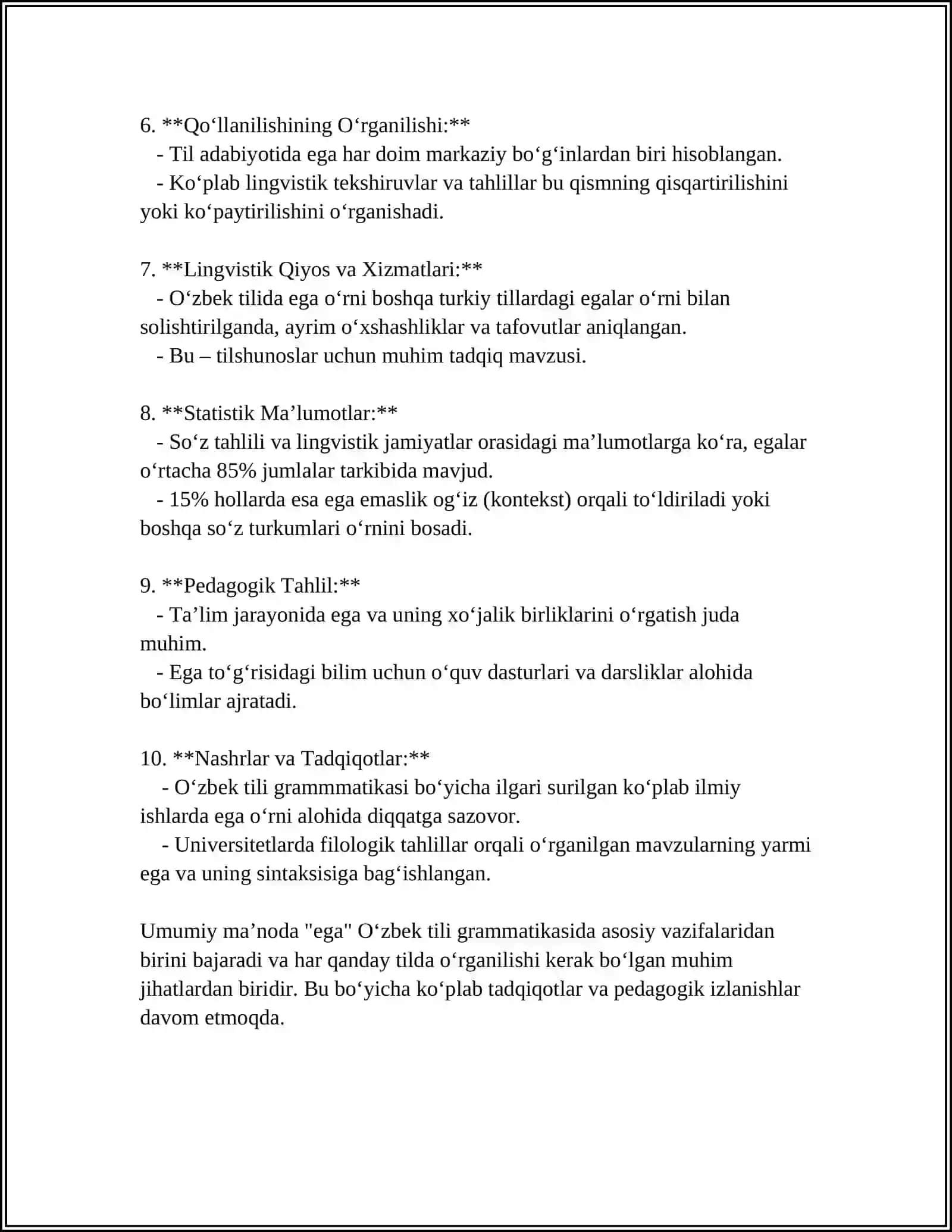 GAP. GAP BO'LAKLARI. BOSH BO'LAKLAR VA IKKINCHI DARAJALI BO'LAKLAR 4