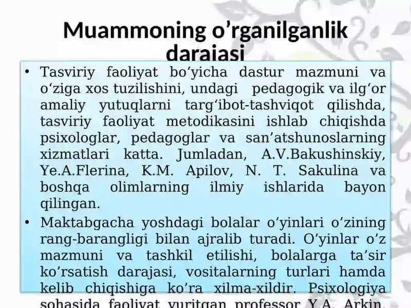 Maktabgacha ta'lim muassasalarida sujetli-rolli o'yinlarni tashkil etish yo'llari 4