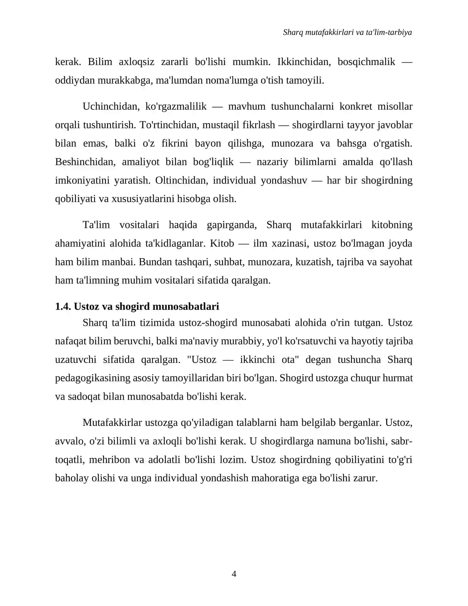 Sharq mutafakkirlari va ta'lim-tarbiya 4