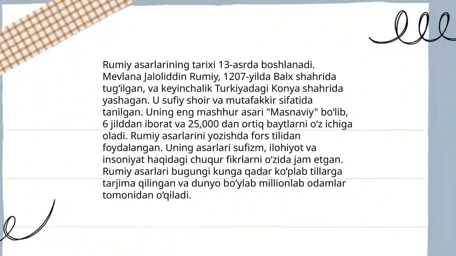 Jaloliddin Rumiy,,Ichingdagi ichingdadir" asari 4