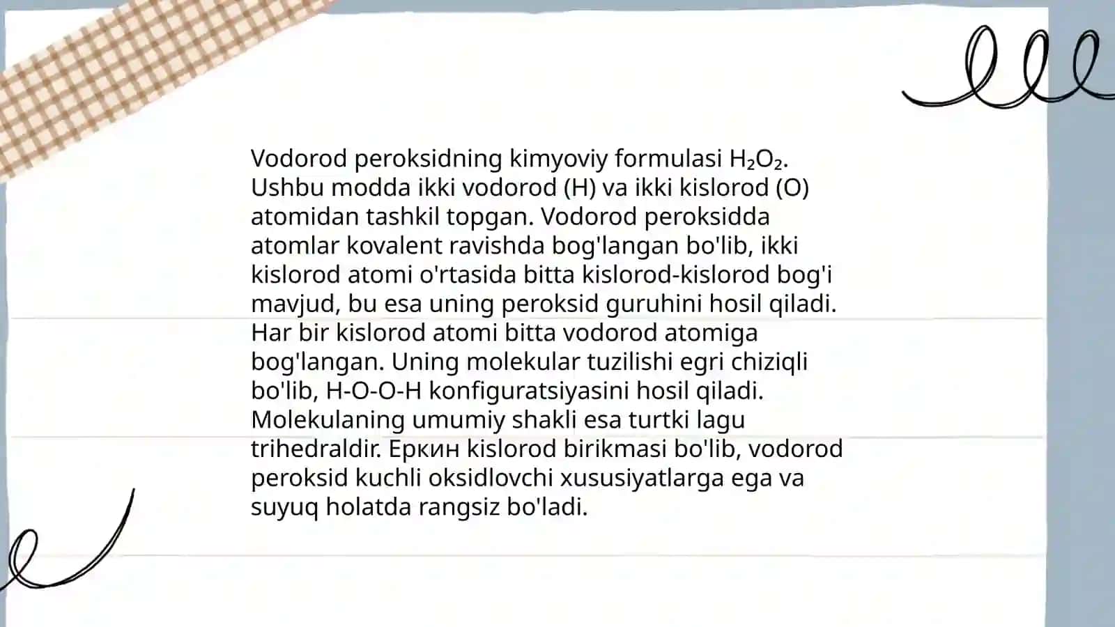 Vodorod peroksidning oksidlanish va reduktsiya xususiyatlari 4