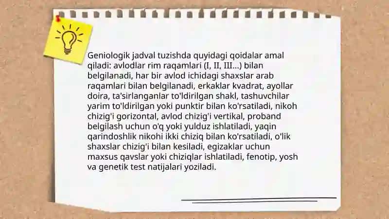 Odam genetikasi metodlari geniologik va egizaklar metodi 4