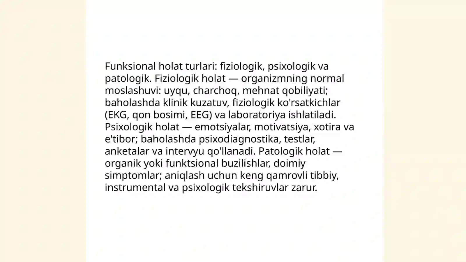 Funksional holatlar diagnostikasi 4