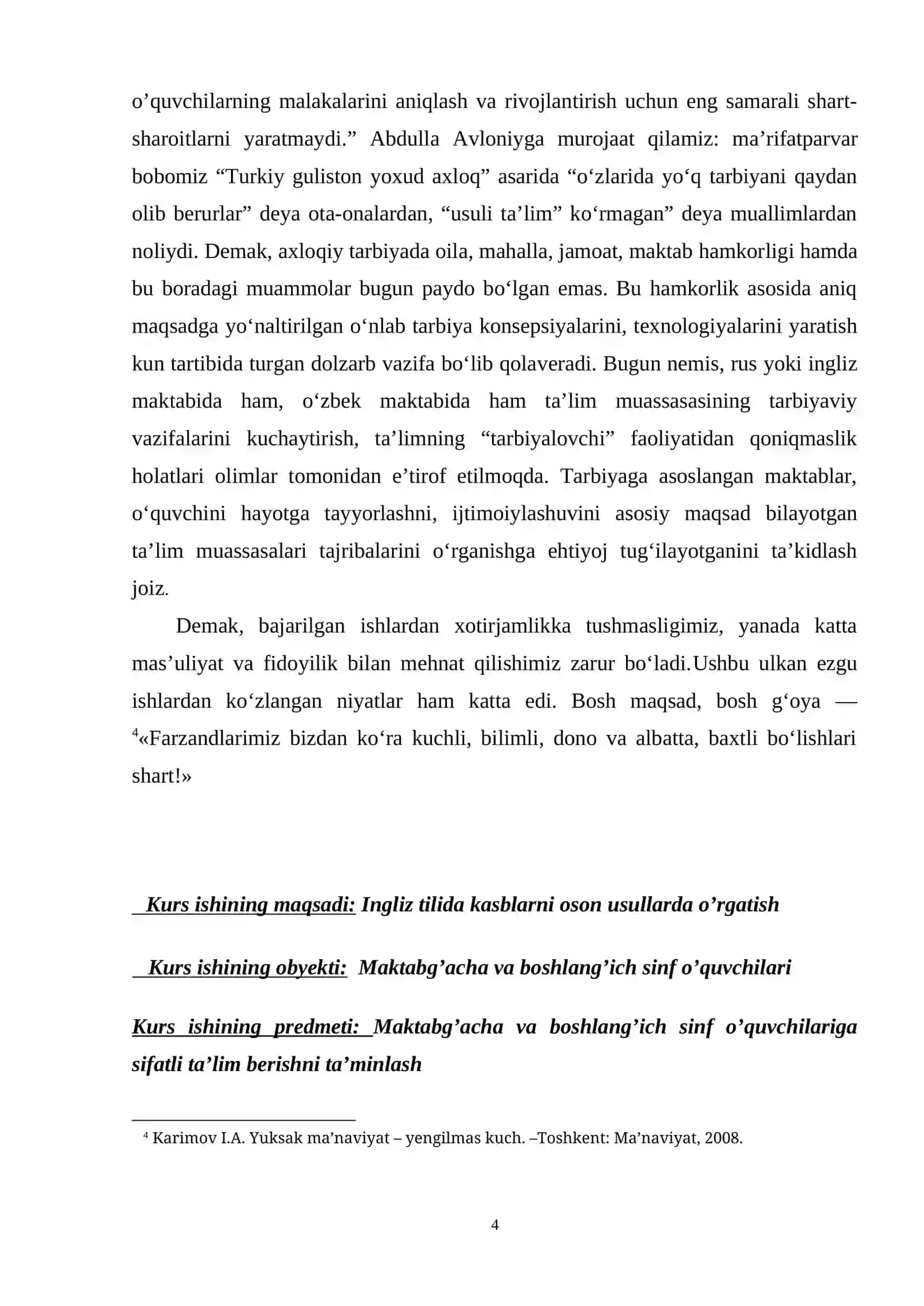 Ingliz tilida turli kasblarni oʻrgatish ishlanma-loyihasi 4