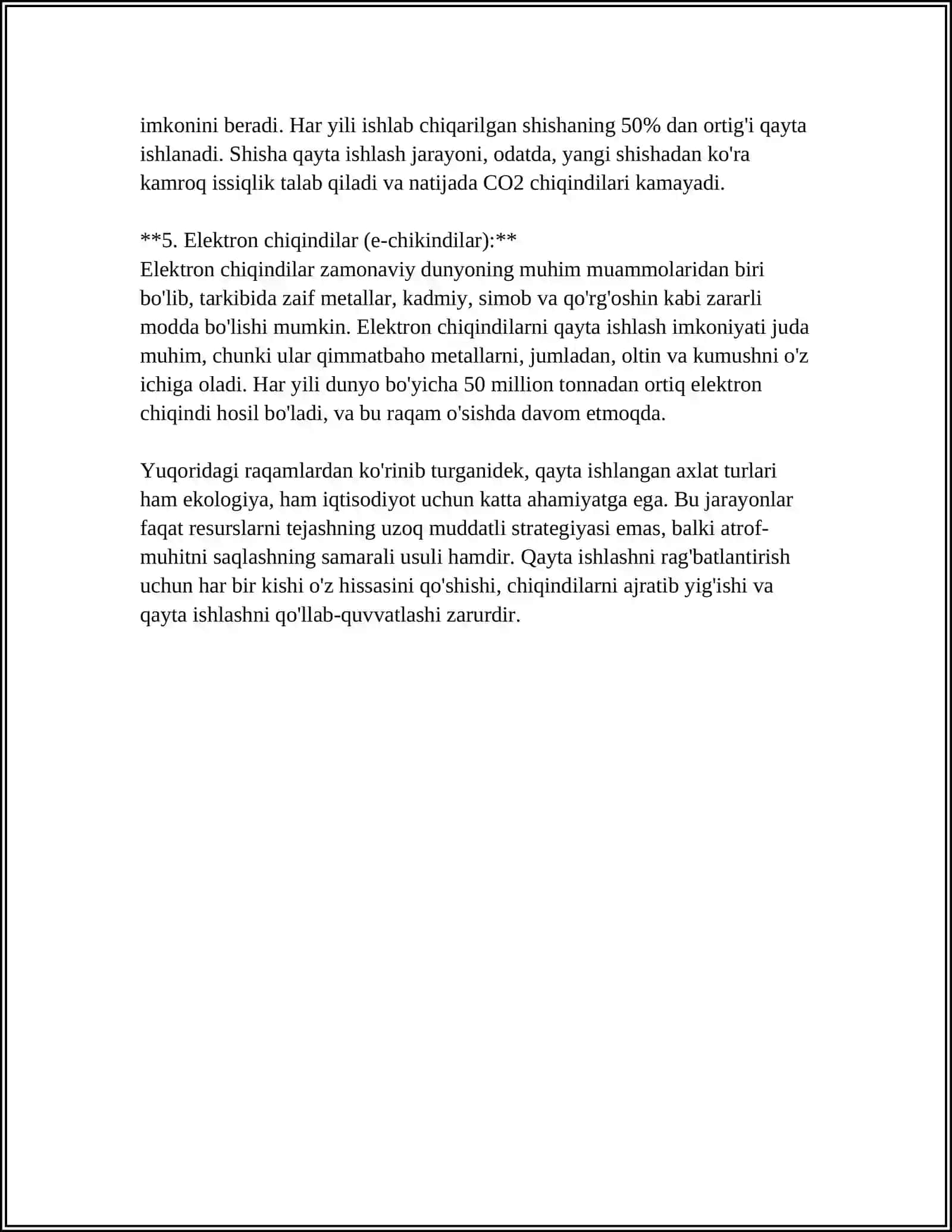 MUSTAQIL ISH Mavzu: UMUMIY AXLAT TAXLILINI INTERPRETASIYASI 4