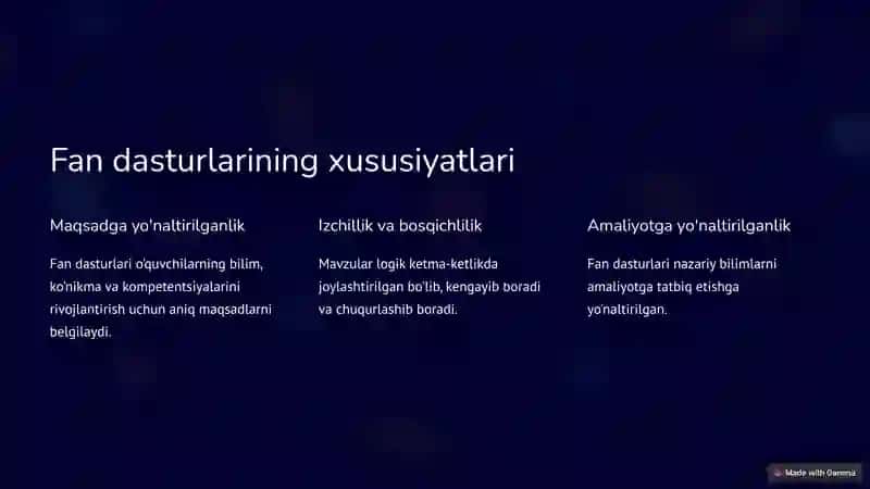 Maxsus fanlardan darslarni tashkil etish va nazorat qilish 4