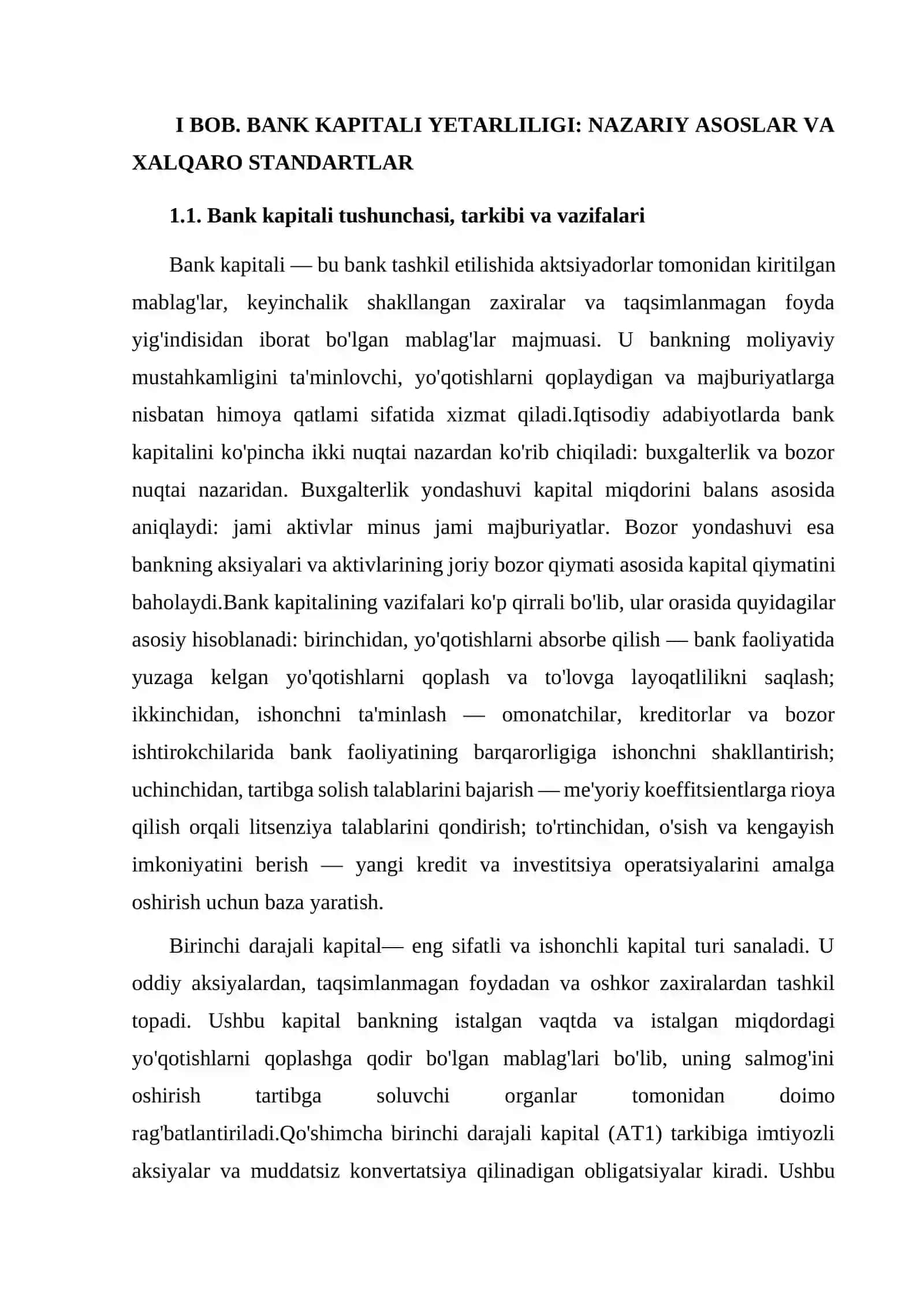 Bank kapitali yetarliligi va xavf darajasini baholash 4