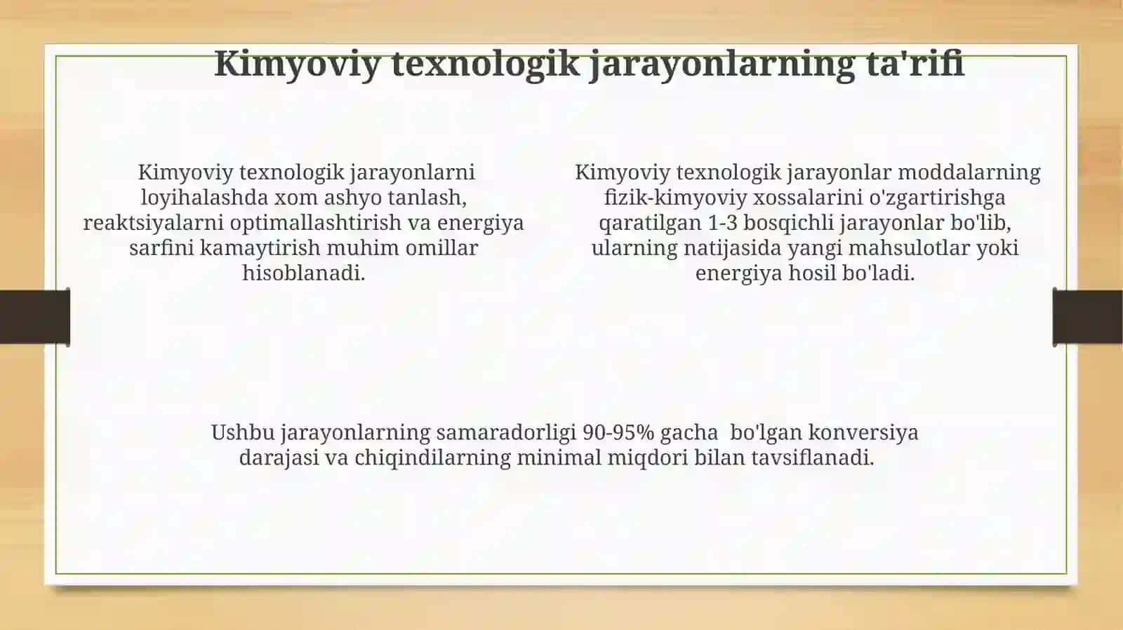 Kimyoviy texnologik jarayonlar va ularning sinflanishi 4