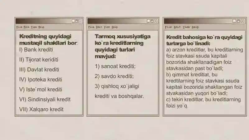 Kredit bahosi va unga taʼsir qiluvchi omillar 4