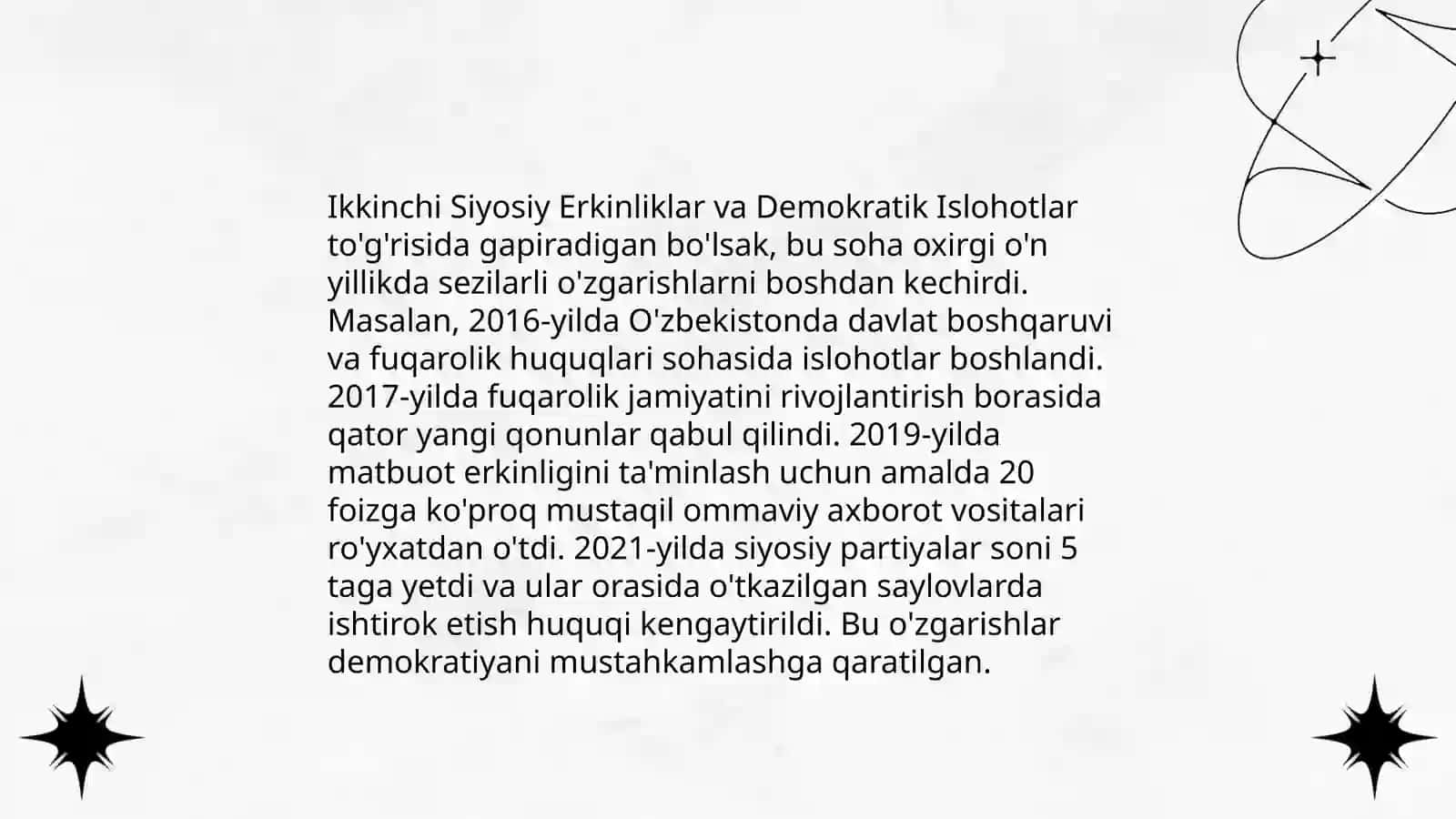 Qayta qurish yillarida O‘zbekistondagi ijtimoiy-siyosiy vaziyat 4