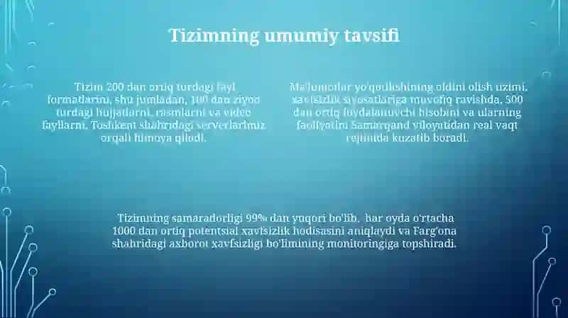Ma'lumotlar yòqolishini oldini olish sistemasi 4
