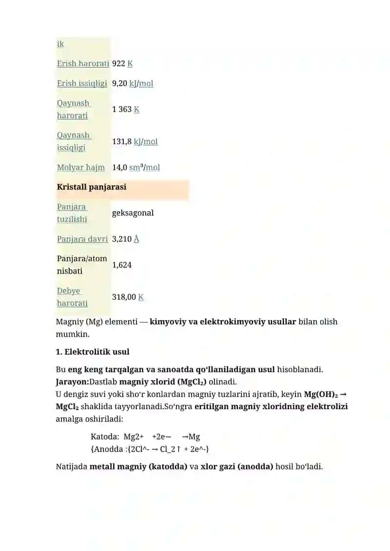 magniy haqida malumot 4