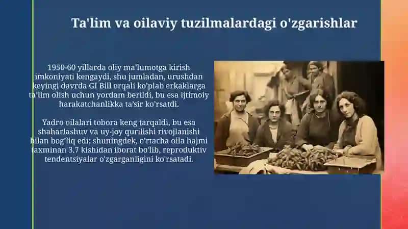 Ijtimoiy institutsional yoʻnalishlar 20- asr 50-60 yillari 4