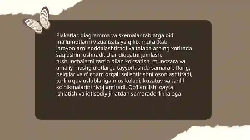 Tabiat bilan tanishtirishtirishda ko'rgazmali metod va uziga xosliklari 4