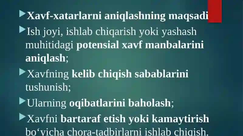 Hayot faoliyati xavfsizligi 4