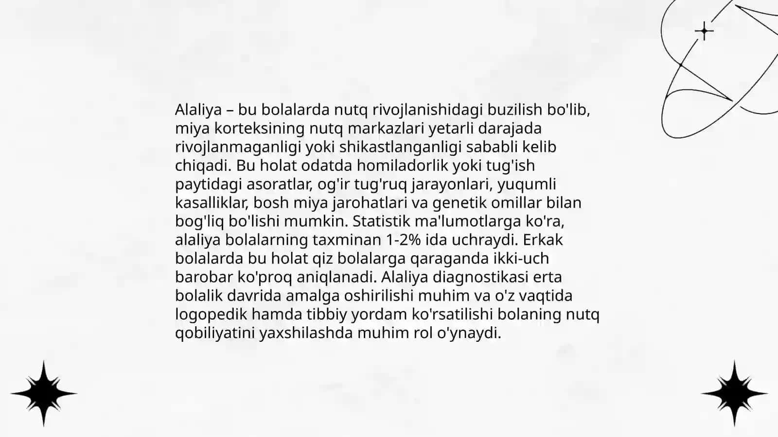 Alaliya va uning turlari 4