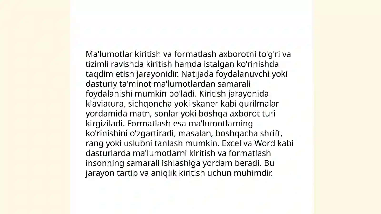 Elektron jadval muharirlariga kirish 4