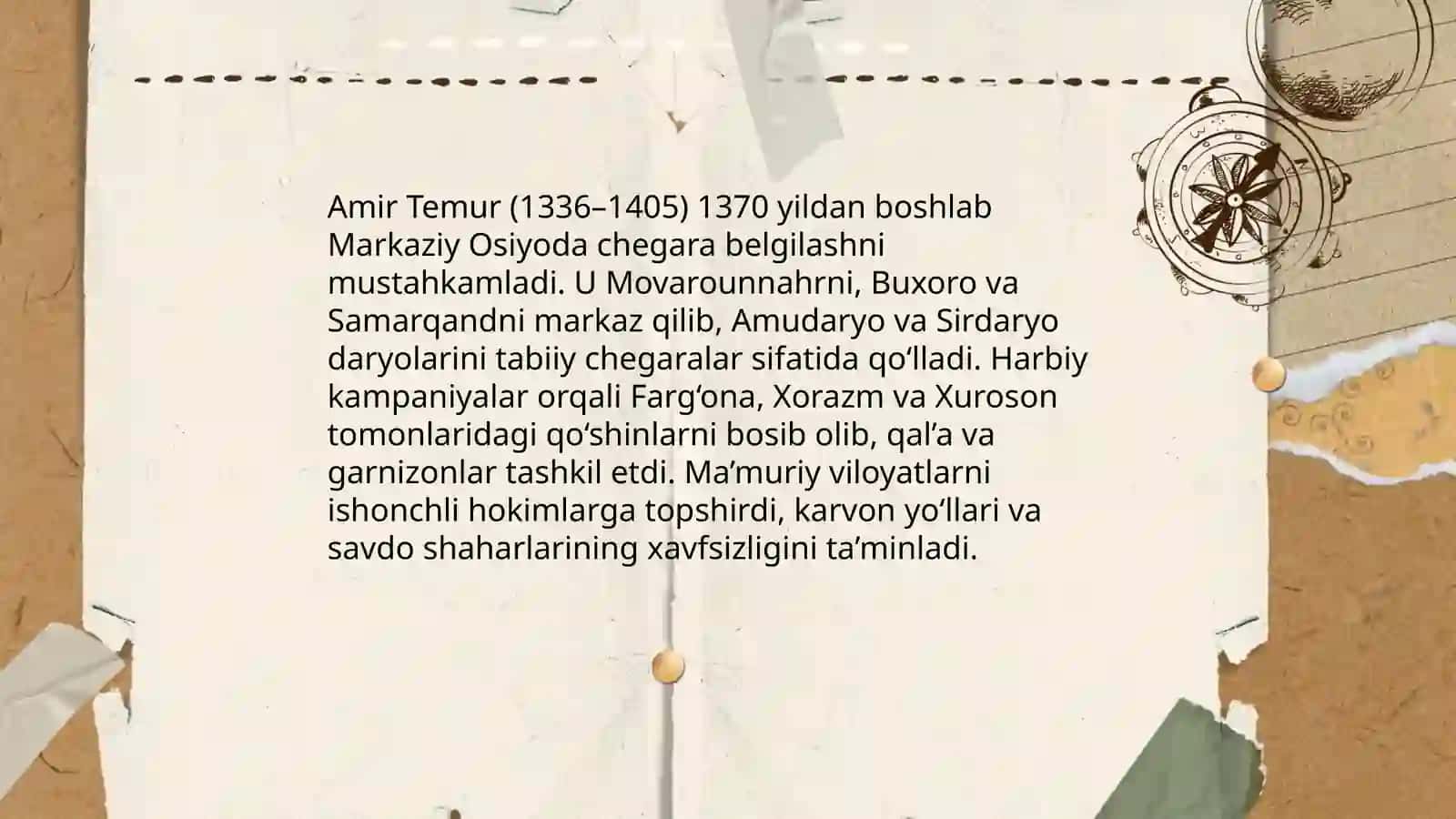 Amir Temurning davlat chegaralarini mustahkamlashi 4