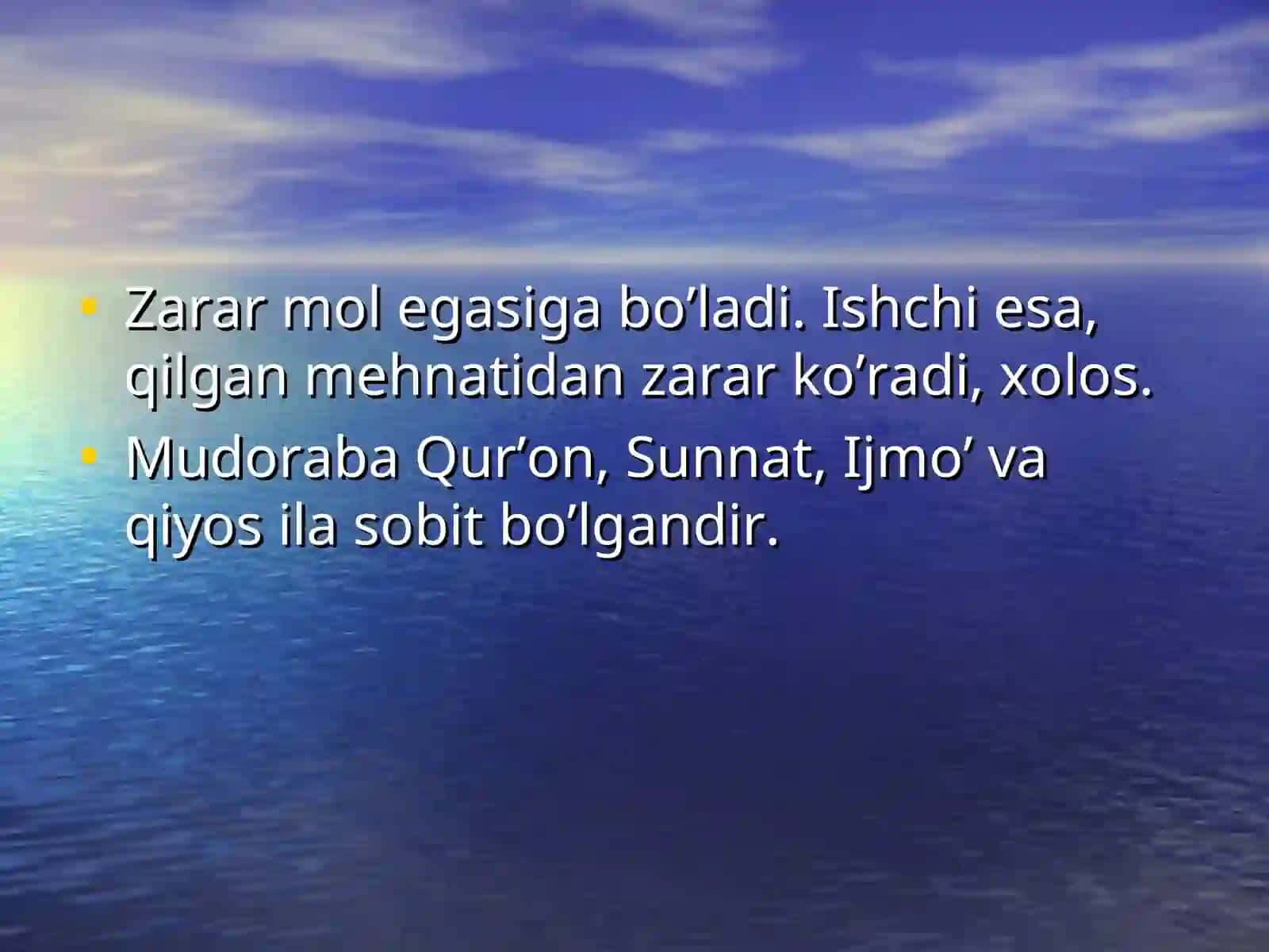 Islom iqtisodiyotida mudoraba sherikchiligi 4