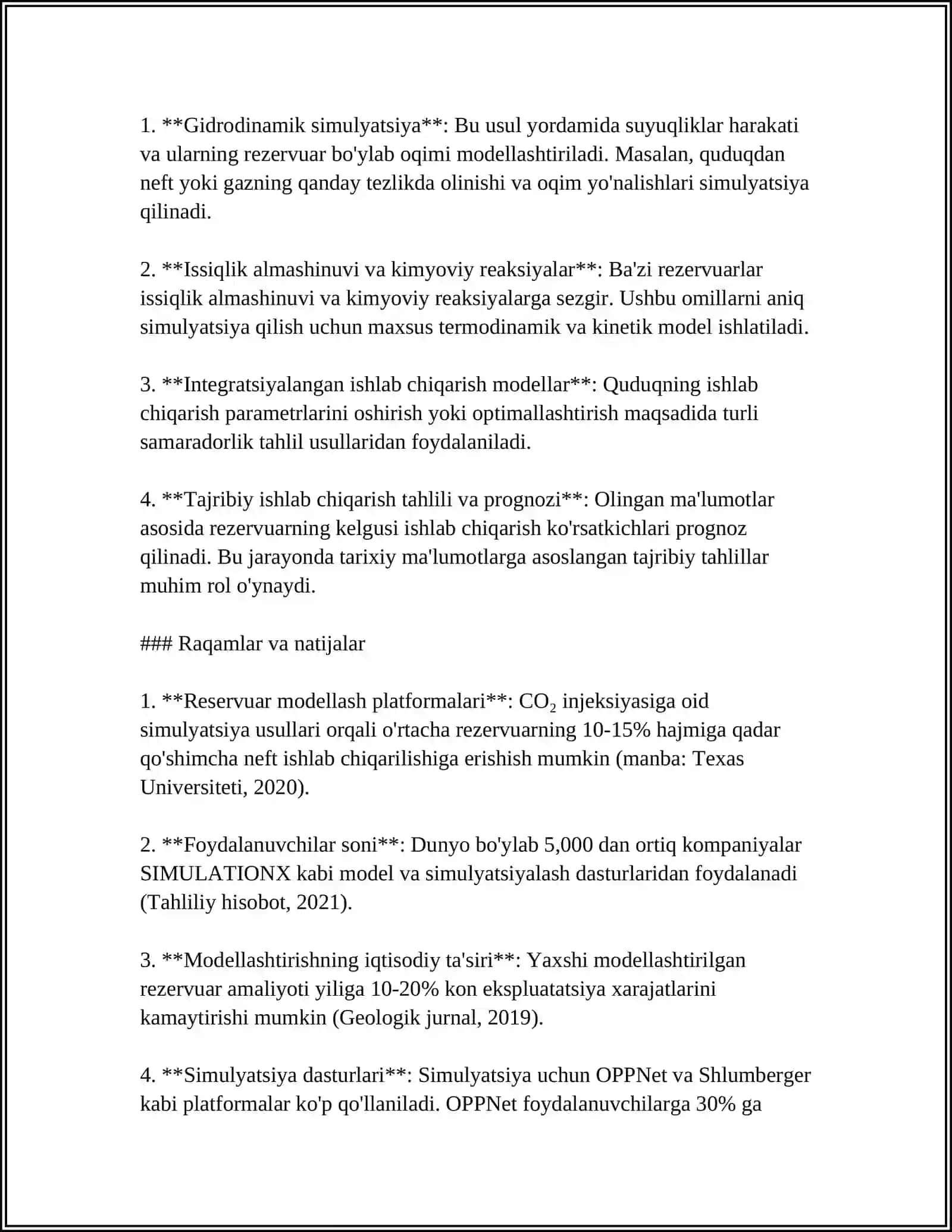 QUDUQLARNI ISHLATISHNING TEXNOLOGIK REJIMINI OPTIMALLASHTIRISH 2024-2025-o'quv yili 4
