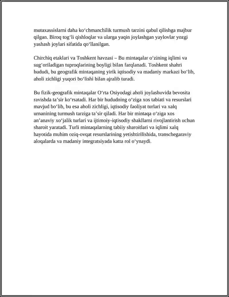 O‘RTA OSIYODAGI HUDUDLAR VA XALQLARNING JOYLASHUVI 4