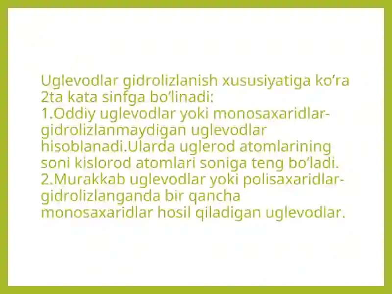 Monosaxaridlar. Tuzilishi, xossalari va funksiyalari 4