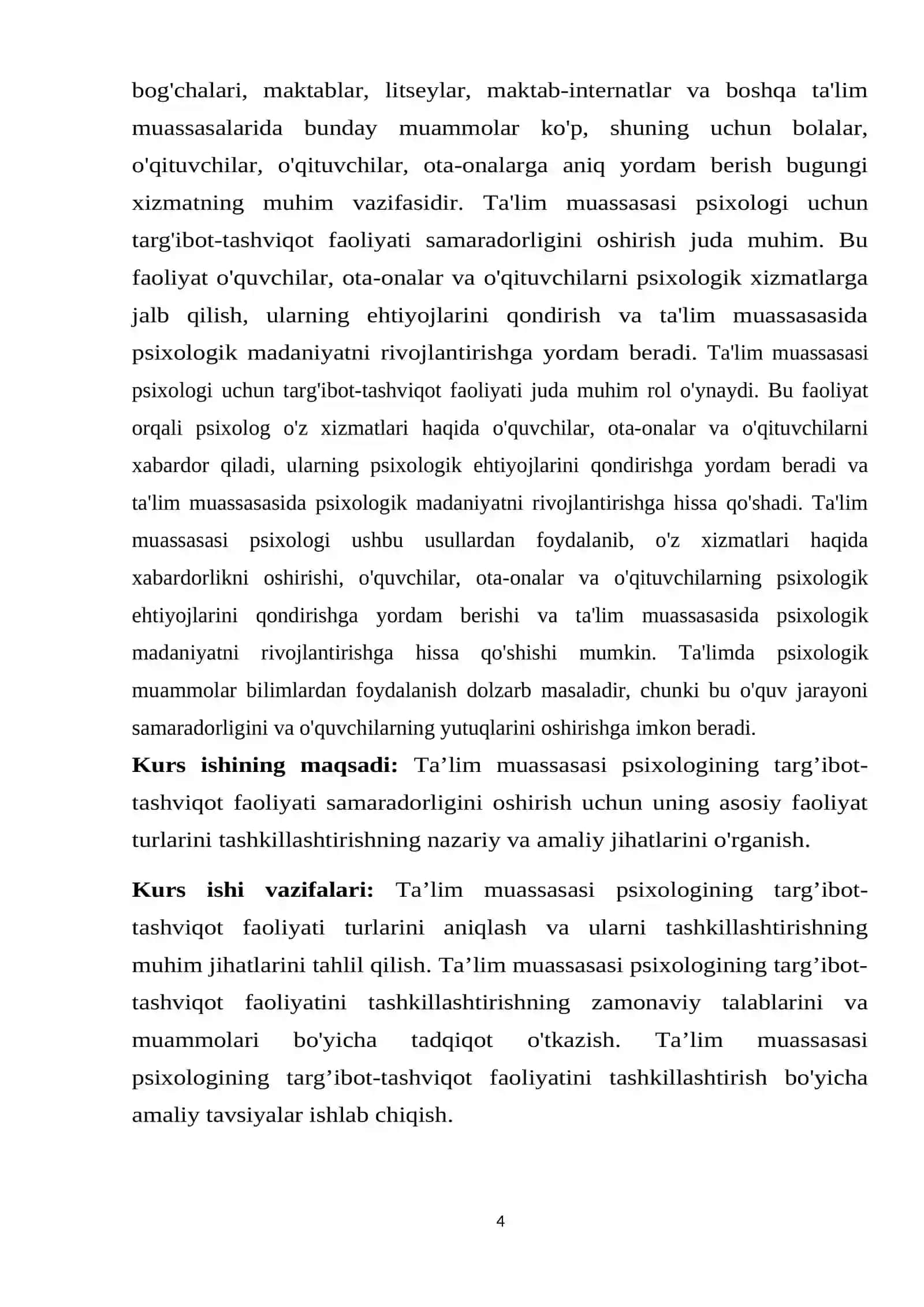 TA’LIM MUASSASASI PSIXOLOGINING TARG’IBOT-TASHVIQOT FAOLIYATI 4