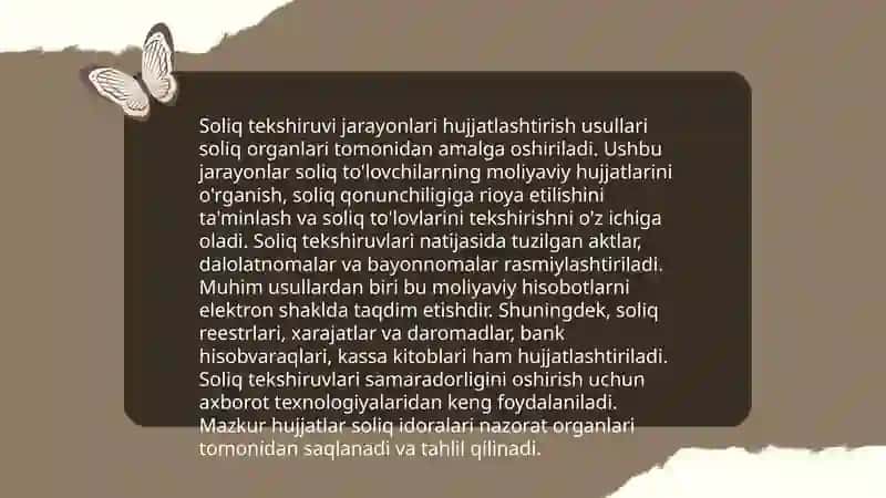 Soliq tekshiruvi natijalarini rasmiylashtirish mezonlari 4
