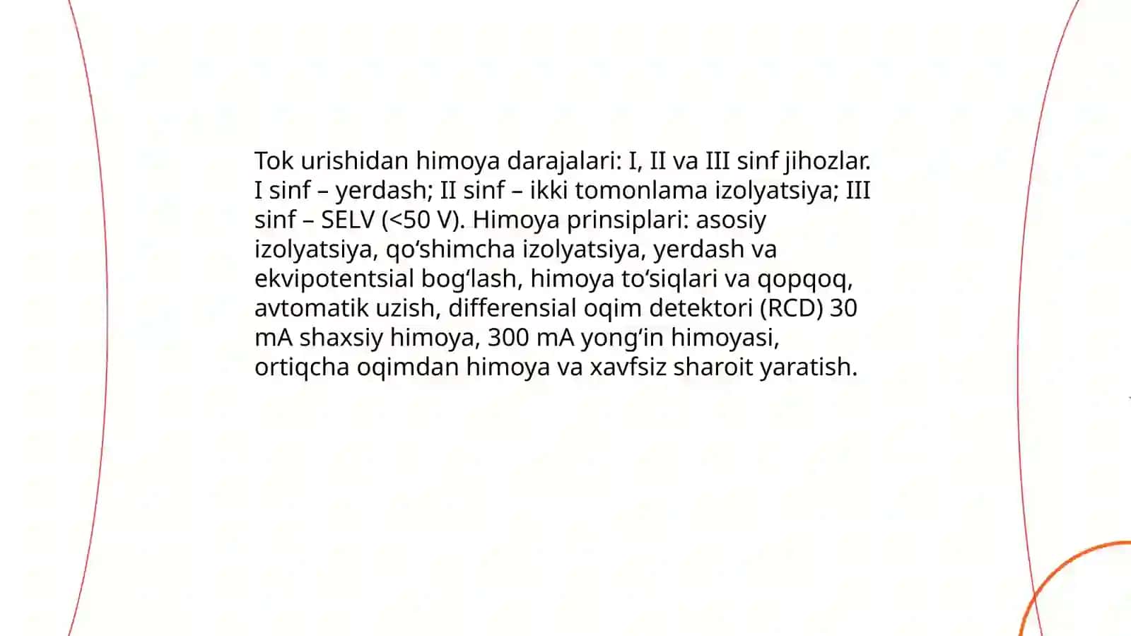 Elektr xavfsizligi qoidalarini o‘rganish va 4
