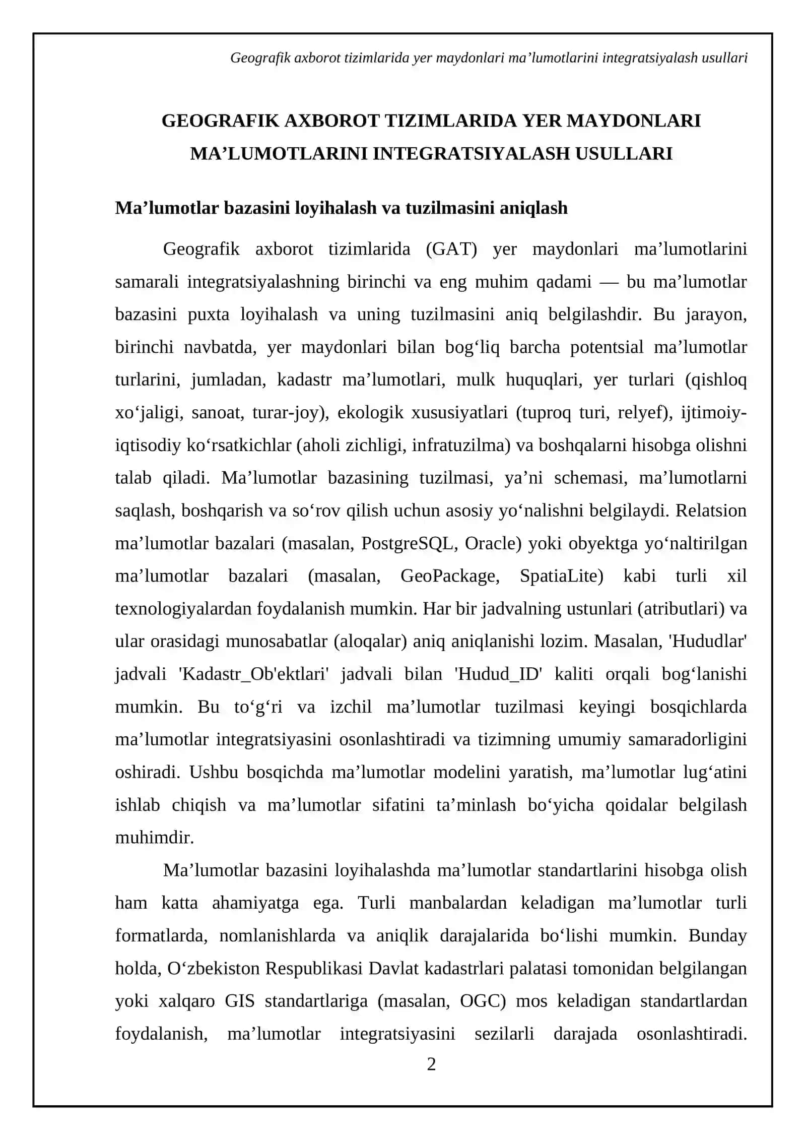 GIS platformalarda yer maydonlari boʻyicha tahlil 4