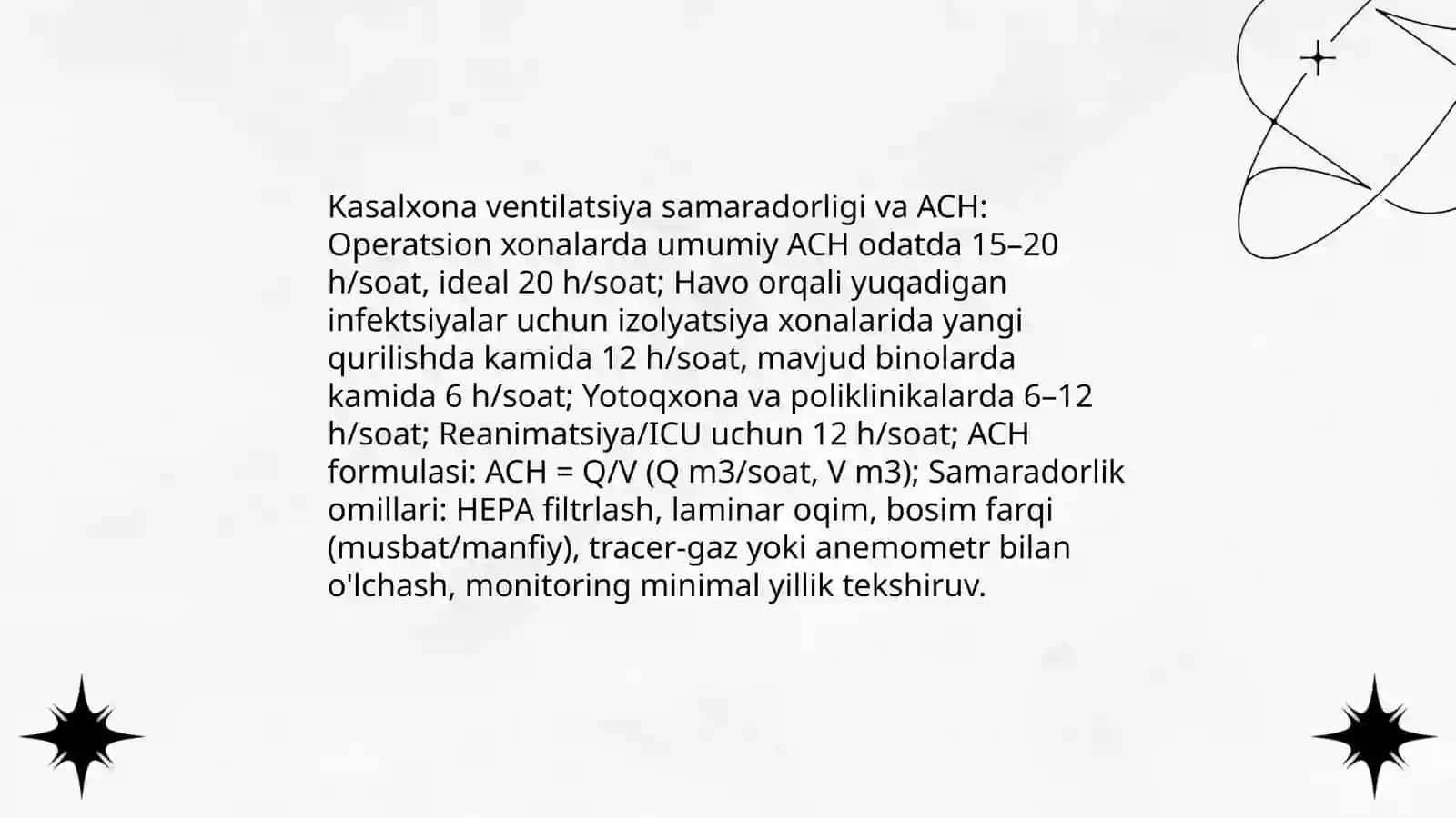 Kasalxona xonalarining mikroiqlimini oʻrganish va baholash 4