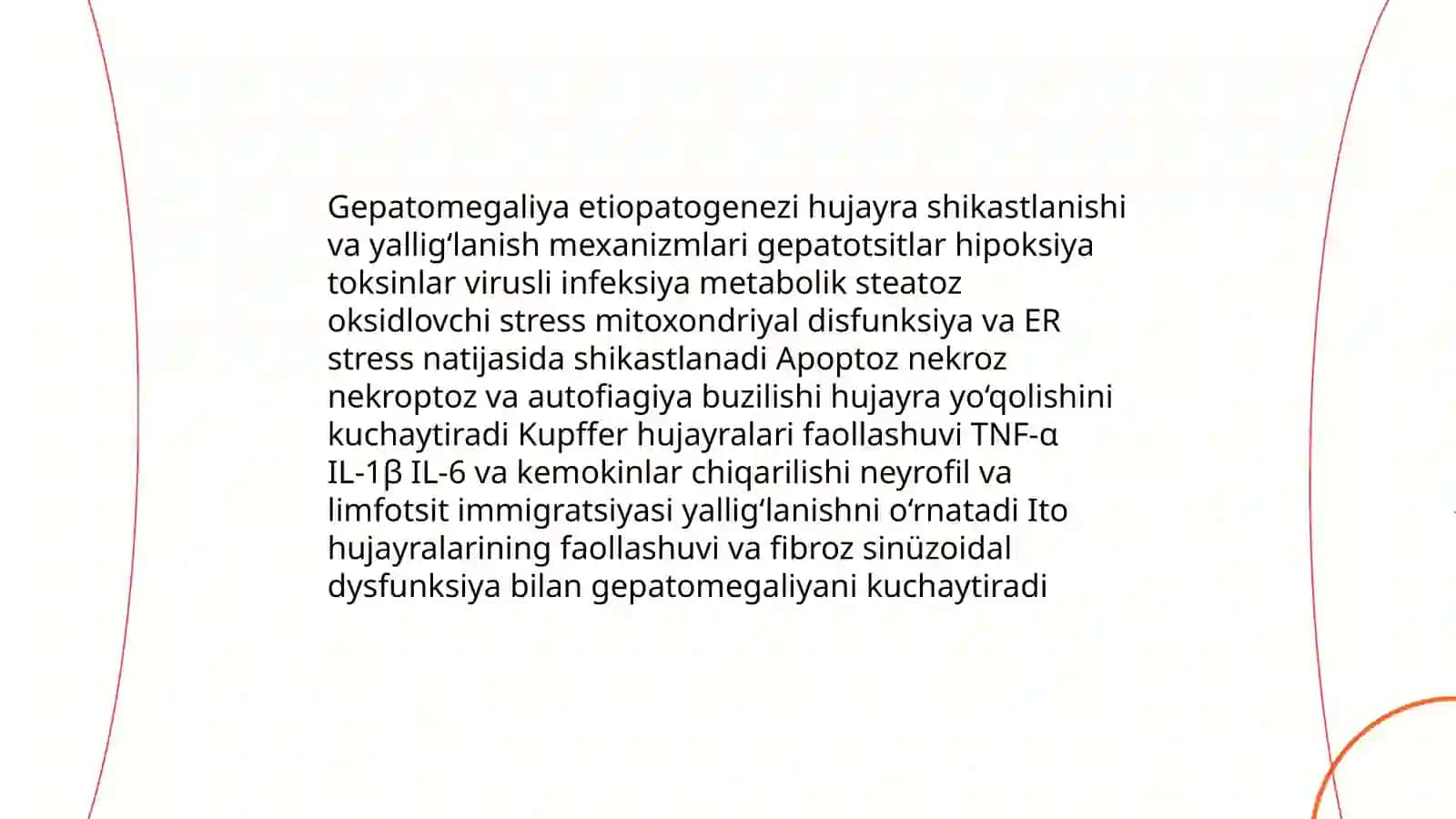 Gepatomegaliya bilan kechuvchi kasalliklar etiopatogenezi klinik koʻrinishlari kasallikning sindromal diagnostikasi 4