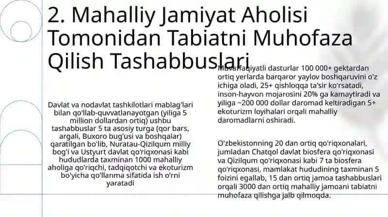 O'zbekistonning qoʻriqxonalari 4