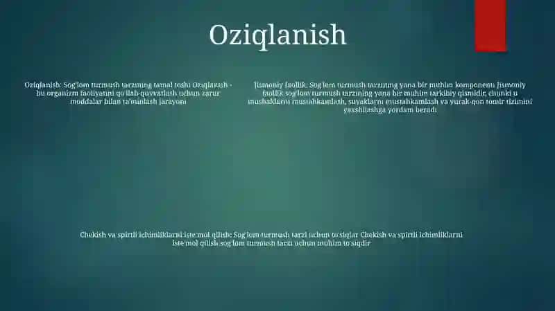 Sog`Lom Turmush Tarzi Nazariyasining Asosiy Va Periferiyasini Tashkil Etuvchi Elementlar 4