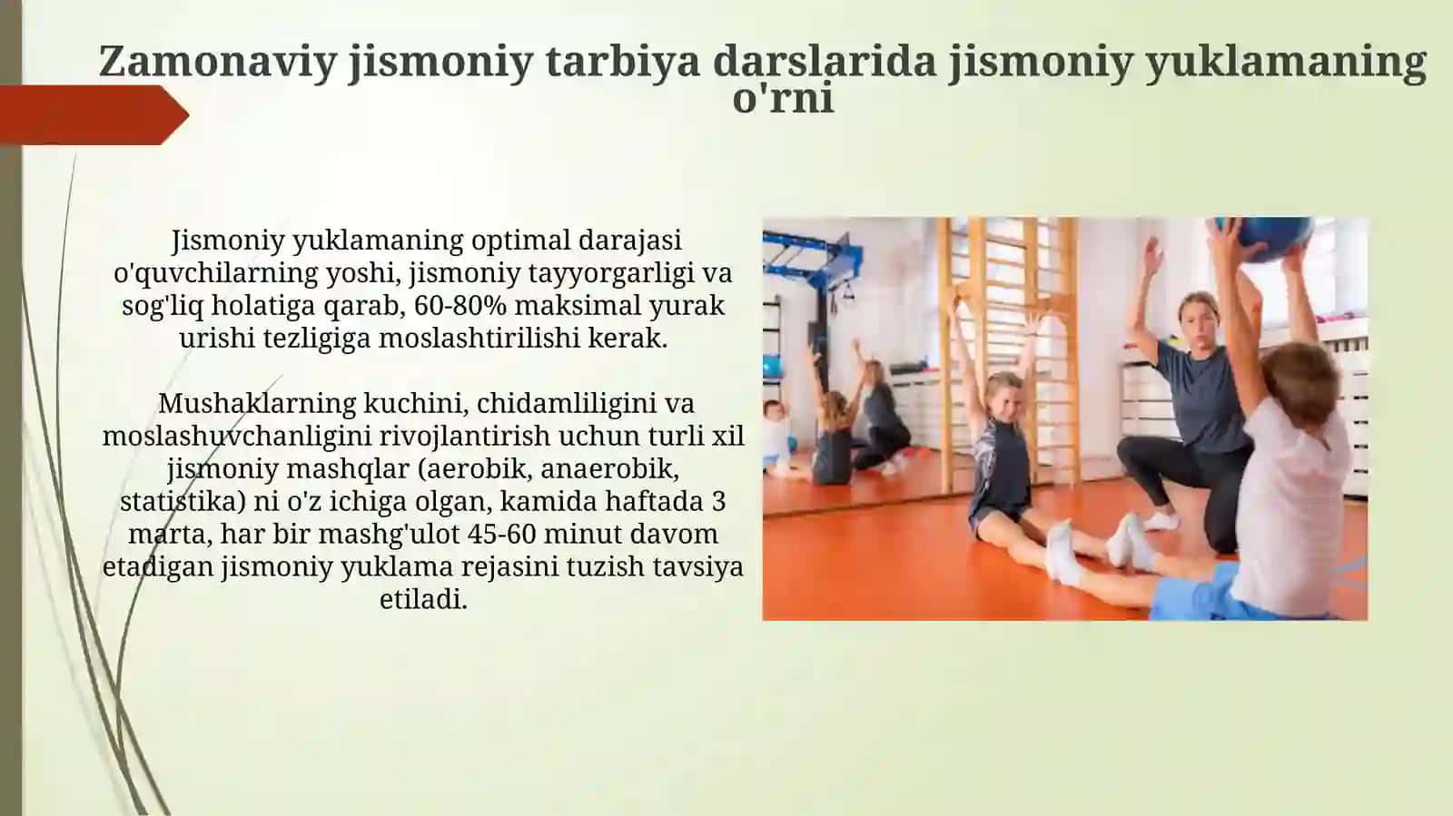 Jismoniy tarbiya darslarida jismoniy yuklamaning axamyati 4