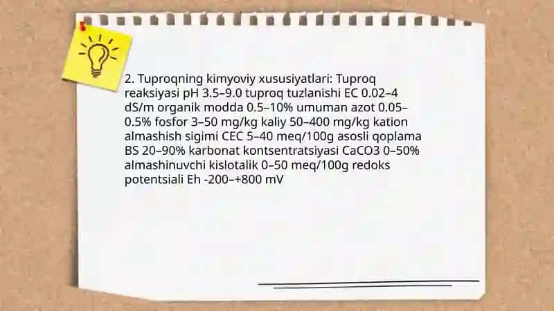 Tuproq va uning tabiiy xususiyatlari 4