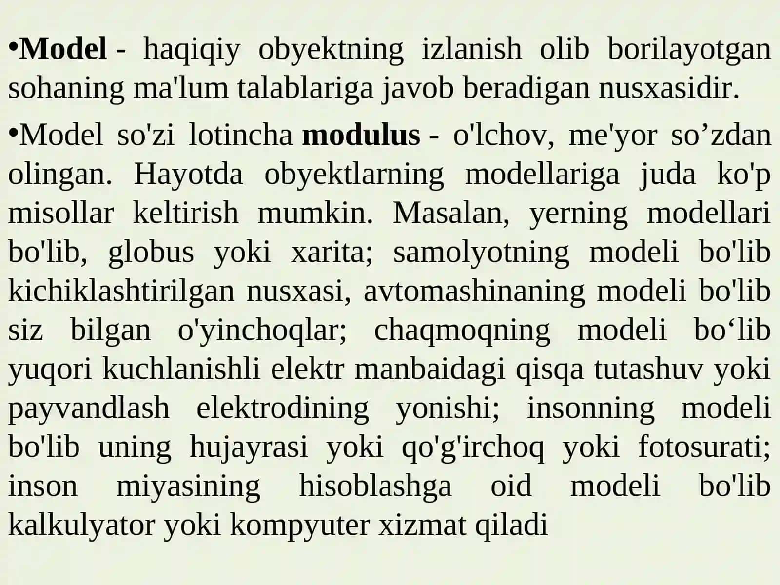 Yadroni modellar orqali tasavvur qilish zarurligi. Yadro modellari klassifikatsiyasi 4