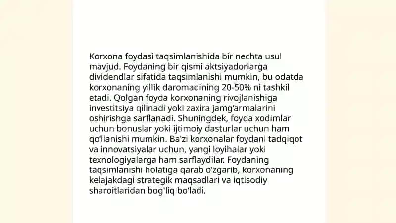 Korxonalarni moliyalashtirishning oʻz manbalari 4
