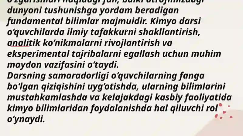 Kimyo o‘qitish metodikasi 4